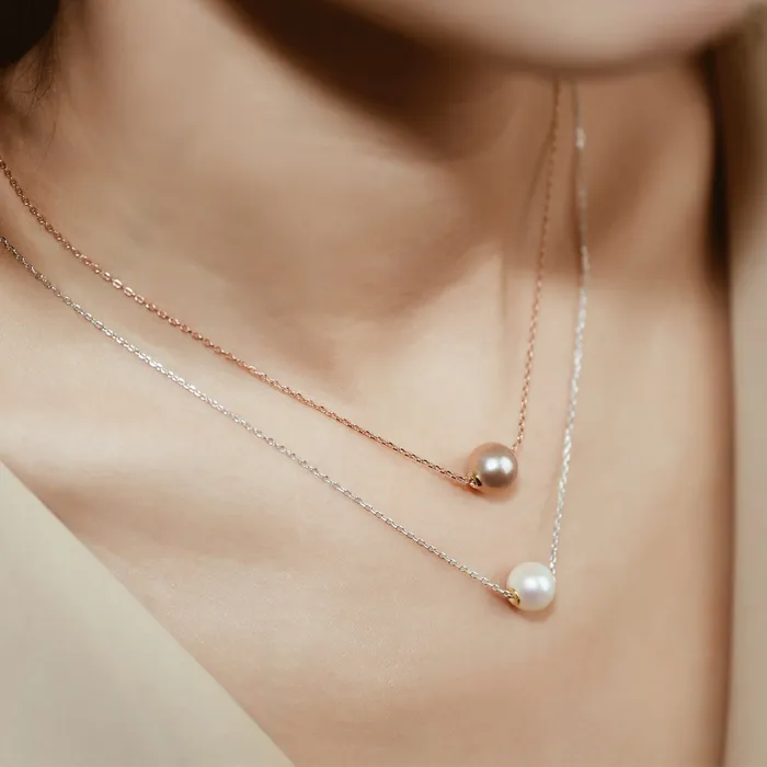 Sterling Silver Interchangeable Edison Pearl Necklace WN00465 Possibilities Pearly Lustre Necklaces