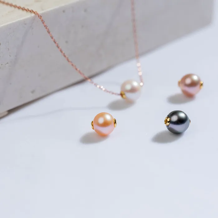 Sterling Silver Interchangeable Necklace WN00469 Possibilities Pearly Lustre Necklaces