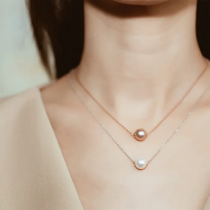 Sterling Silver Interchangeable Necklace WN00469 Possibilities Pearly Lustre Necklaces