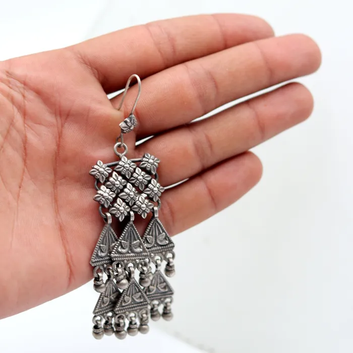 TRIBAL ORNAMENTS 925 sterling silver ethnic choras design drop dangle earring banjara jewellery s1346 Earrings TRIBAL ORNAMENTS 925 sterling silver ethnic choras design drop dangle earring banjara jewellery s1346 Earrings