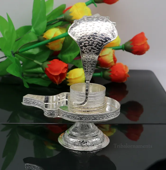 TRIBAL ORNAMENTS Necklaces 925 fine solid sterling silver lord shiva lingam standjalheri use for puthold shiva lingam in home temple awesome handmade article su455