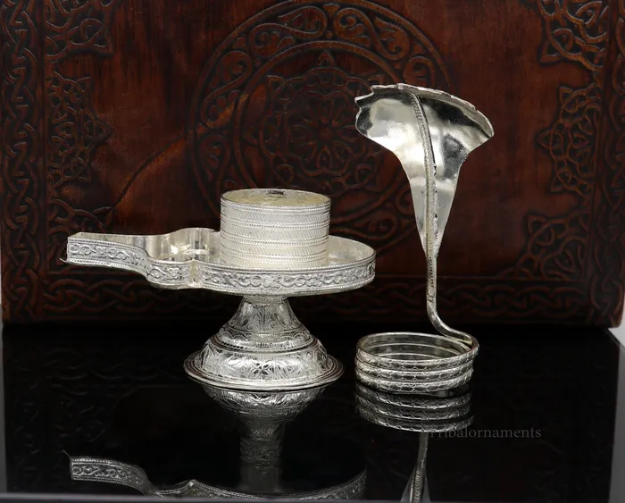 TRIBAL ORNAMENTS Necklaces 925 fine solid sterling silver lord shiva lingam standjalheri use for puthold shiva lingam in home temple awesome handmade article su455