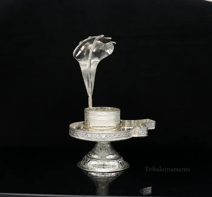 TRIBAL ORNAMENTS Necklaces 925 fine solid sterling silver lord shiva lingam standjalheri use for puthold shiva lingam in home temple awesome handmade article su455