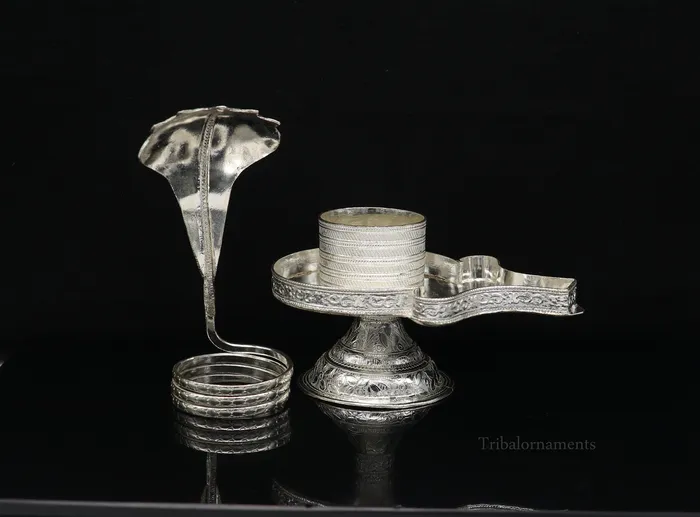 TRIBAL ORNAMENTS Necklaces 925 fine solid sterling silver lord shiva lingam standjalheri use for puthold shiva lingam in home temple awesome handmade article su455