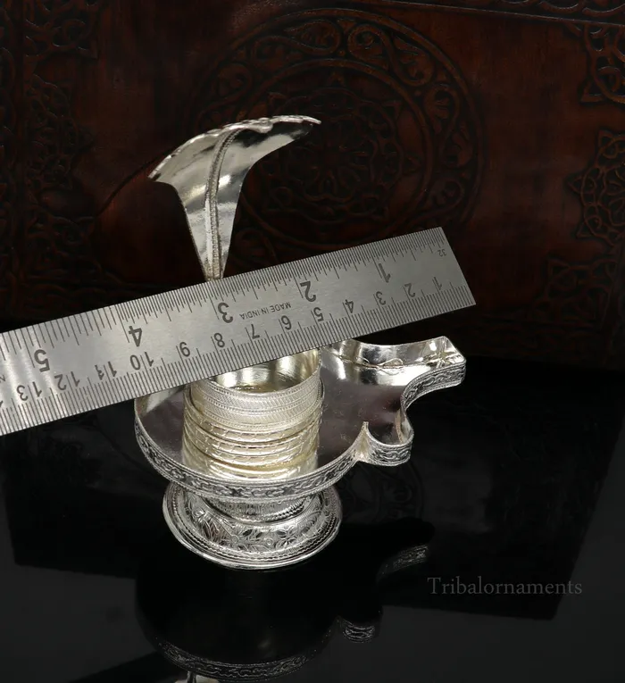 TRIBAL ORNAMENTS Necklaces 925 fine solid sterling silver lord shiva lingam standjalheri use for puthold shiva lingam in home temple awesome handmade article su455