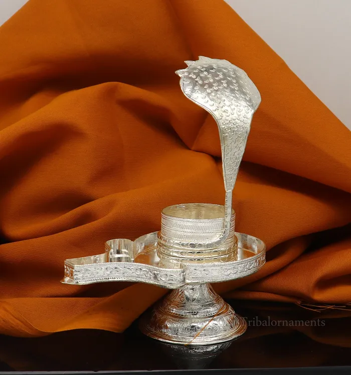 TRIBAL ORNAMENTS Necklaces 925 fine solid sterling silver lord shiva lingam standjalheri use for puthold shiva lingam in home temple awesome handmade article su455