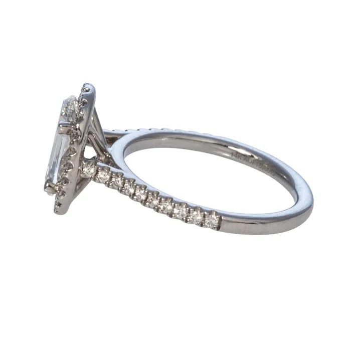 15ct Oval Brilliant Diamond Pav Halo 14K Gold Engagement Ring Croghans Rings
