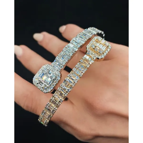 14k Two Tone Diamond Bracelet features 956ct of TDW Diamond Source NYC Bracelets 14k Two Tone Diamond Bracelet features 956ct of TDW Diamond Source NYC Bracelets