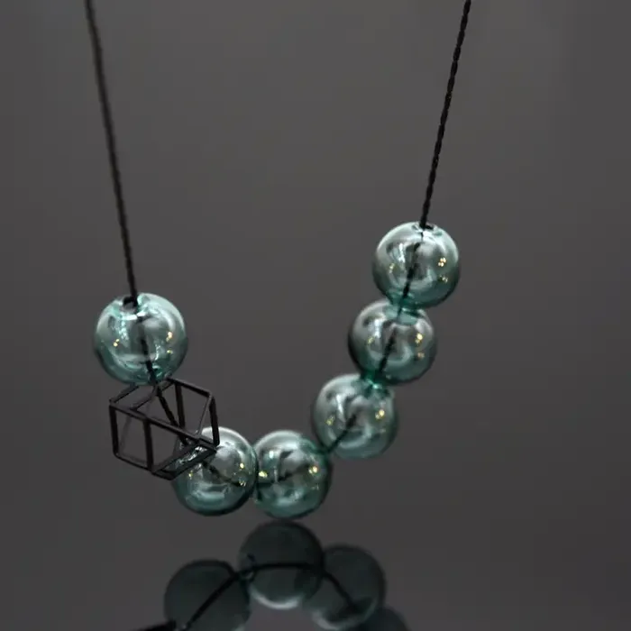 Aqua And Black Hex Hex Necklace Pursuits Vanassa Chan Necklaces