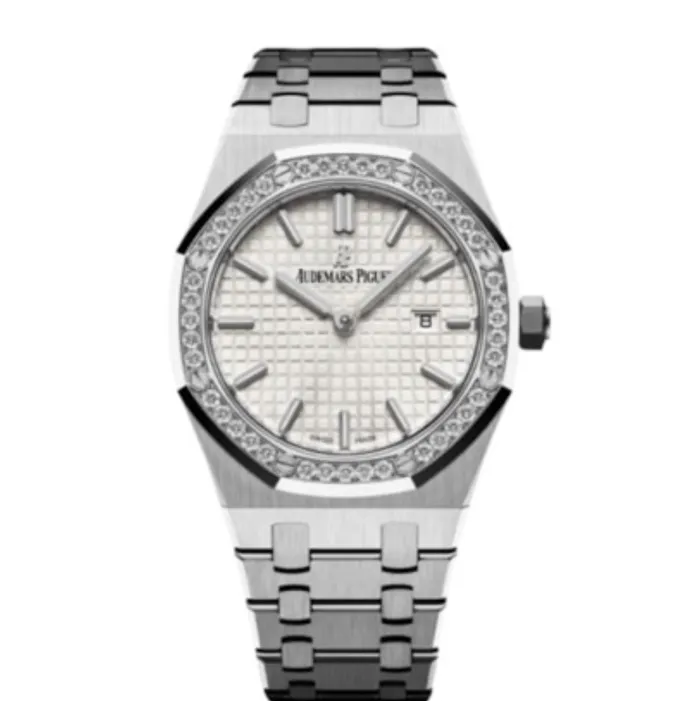 Audemars Piguet Audemars Piguet Royal Oak 33mm Ladies Watch Ref 67651STZZ1261ST01 Silver Dial Diamond Bezel Stainless Steel Bracelet Bracelets Audemars Piguet Audemars Piguet Royal Oak 33mm Ladies Watch Ref 67651STZZ1261ST01 Silver Dial Diamond Bezel Stainless Steel Bracelet Bracelets