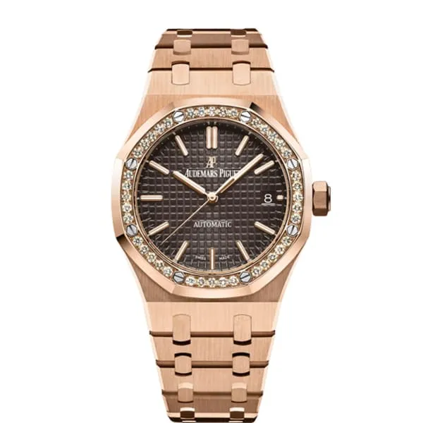 Audemars Piguet Royal Oak Selfwinding 37mm Watch Ref 15451ORZZ1256OR04 Brown Dial Diamond Case in 18K Rose Gold Bracelet Audemars Piguet Bracelets Audemars Piguet Royal Oak Selfwinding 37mm Watch Ref 15451ORZZ1256OR04 Brown Dial Diamond Case in 18K Rose Gold Bracelet Audemars Piguet Bracelets