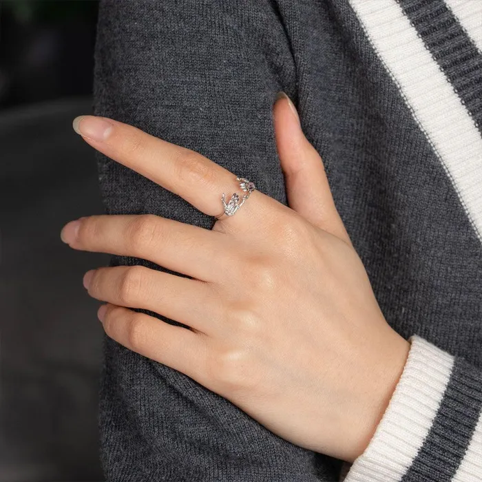 Belbren Rings Personalized Skeleton Hand and Pinky Promise Ring Unique Statement Jewelry for Couples and Friends Engravable Gift for Every Occasion