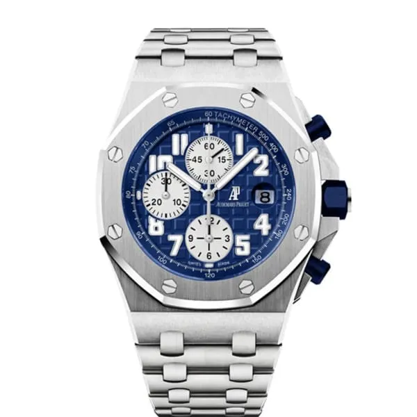 Bracelets Audemars Piguet Audemars Piguet Royal Oak Offshore Chronograph 42mm Mens Watch Ref 26170STOO1000ST09 Blue Dial Stainless Steel Bracelet Bracelets Audemars Piguet Audemars Piguet Royal Oak Offshore Chronograph 42mm Mens Watch Ref 26170STOO1000ST09 Blue Dial Stainless Steel Bracelet