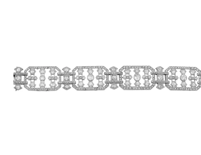 Bracelets CJ Charles Jewelers 20th Century Platinum Diamond Bracelet Estate Bracelets CJ Charles Jewelers 20th Century Platinum Diamond Bracelet Estate