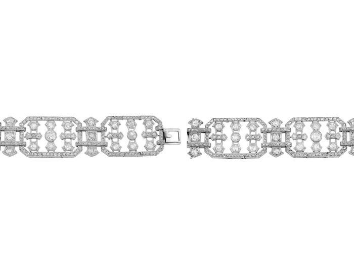 Bracelets CJ Charles Jewelers 20th Century Platinum Diamond Bracelet Estate