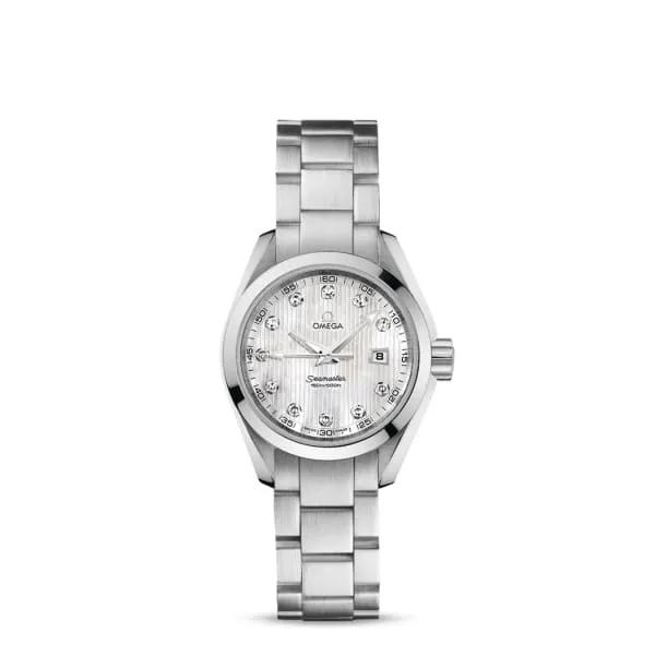 Bracelets Omega Omega Seamaster 30mm Watch Ref 23110306155001 White Mother of Pearl Diamond Index Dial Stainless Steel Bracelet Bracelets Omega Omega Seamaster 30mm Watch Ref 23110306155001 White Mother of Pearl Diamond Index Dial Stainless Steel Bracelet