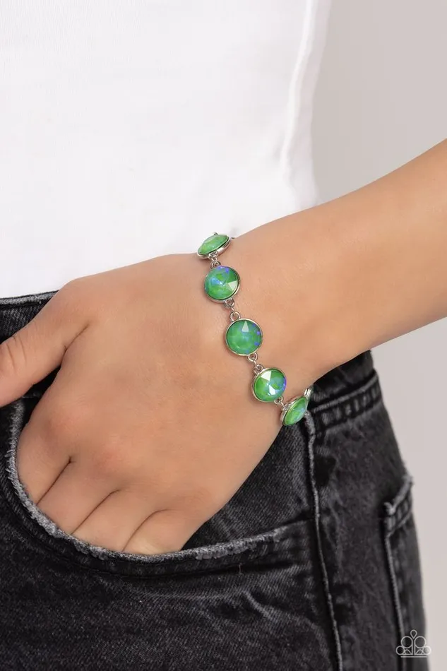 Bracelets Paparazzi Bracelet Enchanted Emblems Green Paparazzi Jewelry