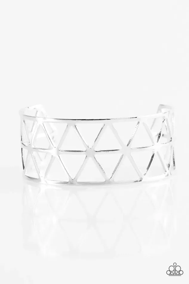 Bracelets Paparazzi Bracelet Knock Into Shape Silver Paparazzi Jewelry