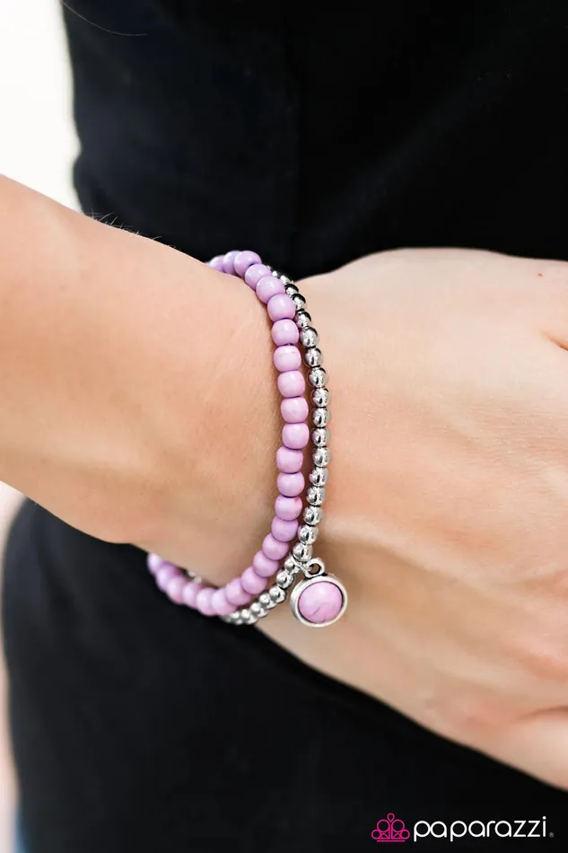 Bracelets Paparazzi Jewelry Paparazzi Bracelet Desert Dunes Purple