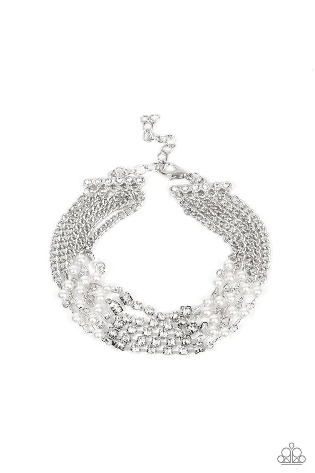 Bracelets Paparazzi Jewelry Paparazzi Bracelet Experienced in Elegance White Bracelets Paparazzi Jewelry Paparazzi Bracelet Experienced in Elegance White