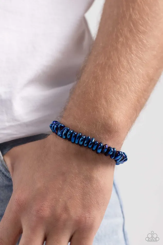 Bracelets Paparazzi Jewelry Paparazzi Bracelet Monochromatic Mechanic Blue