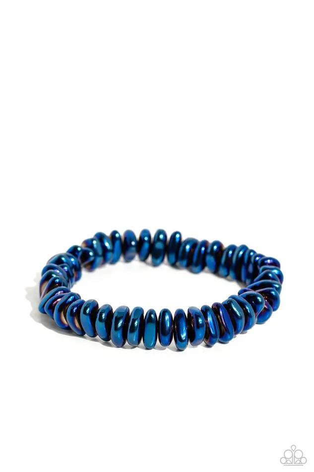 Bracelets Paparazzi Jewelry Paparazzi Bracelet Monochromatic Mechanic Blue Bracelets Paparazzi Jewelry Paparazzi Bracelet Monochromatic Mechanic Blue
