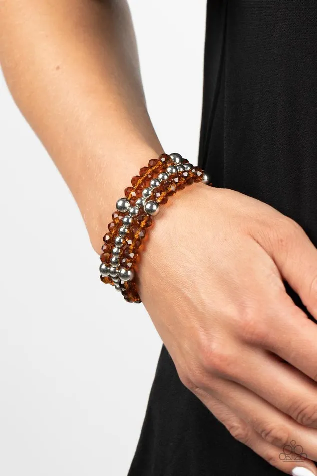 Bracelets Paparazzi Jewelry Paparazzi Bracelet Prismatic Perceptions Brown
