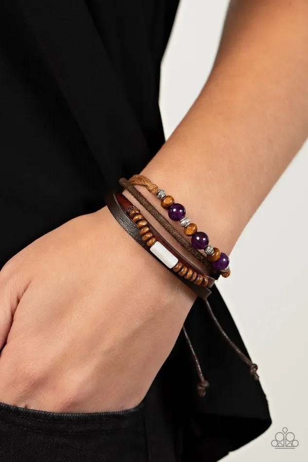 Bracelets Paparazzi Jewelry Paparazzi Bracelet Public InQUARRY Purple