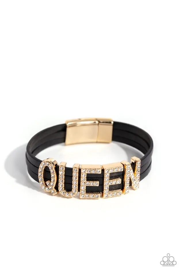 Bracelets Paparazzi Jewelry Paparazzi Bracelet Queen of My Life Gold Bracelets Paparazzi Jewelry Paparazzi Bracelet Queen of My Life Gold