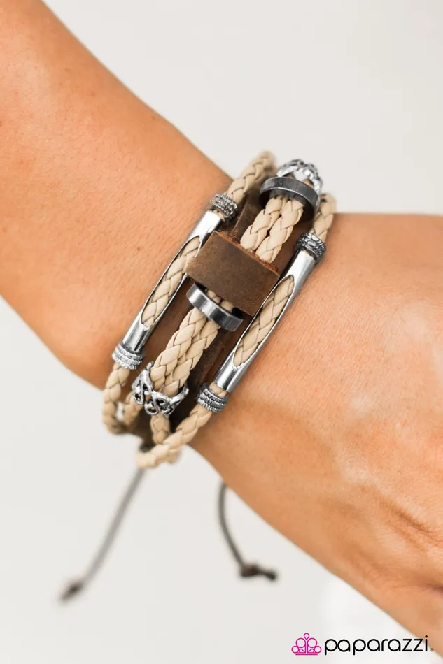 Bracelets Paparazzi Jewelry Paparazzi Bracelet Rough Rider Brown
