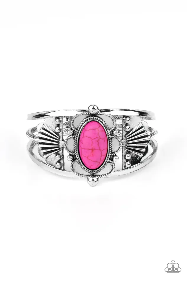 Bracelets Paparazzi Jewelry Paparazzi Bracelet Sandstone Tundra Pink