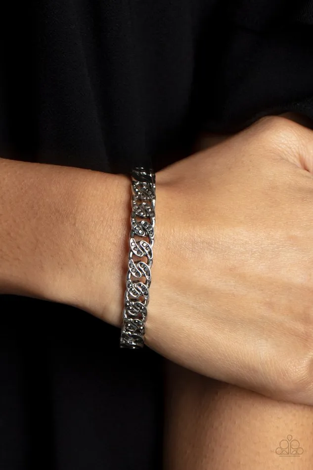 Bracelets Paparazzi Jewelry Paparazzi Bracelet Some Serious Shimmer Silver
