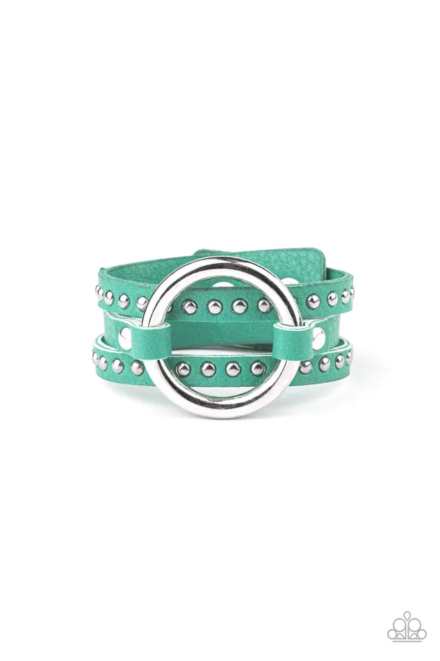 Bracelets Paparazzi Jewelry Paparazzi Bracelet Studded StatementMaker Green Bracelets Paparazzi Jewelry Paparazzi Bracelet Studded StatementMaker Green