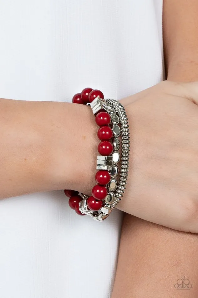Bracelets Paparazzi Jewelry Paparazzi Bracelet Tour de Tourist Red