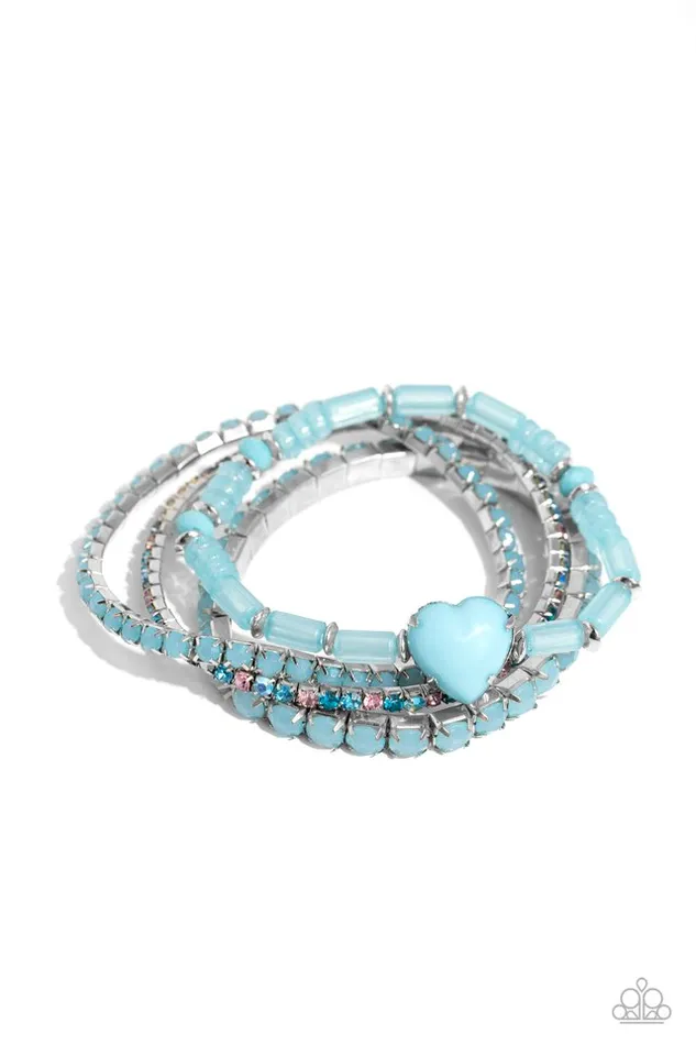 Bracelets Paparazzi Jewelry Paparazzi Bracelet True Loves Theme Blue