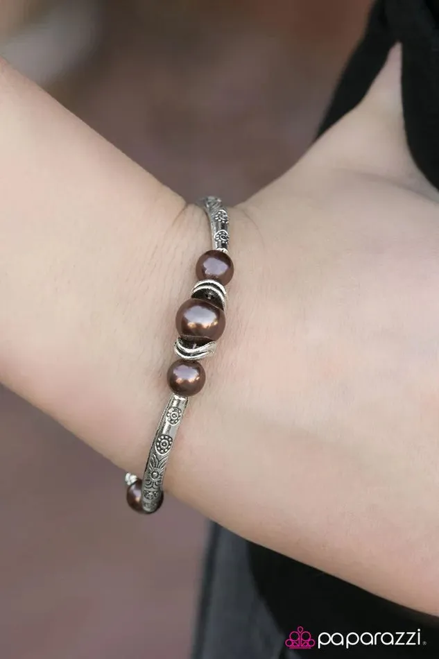 Bracelets Paparazzi Jewelry Paparazzi Bracelet Waltz Of The Flowers Brown