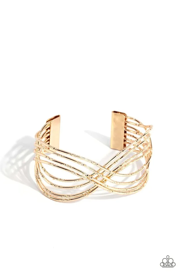 Bracelets Paparazzi Jewelry Paparazzi Bracelet WIRE Away Gold Bracelets Paparazzi Jewelry Paparazzi Bracelet WIRE Away Gold