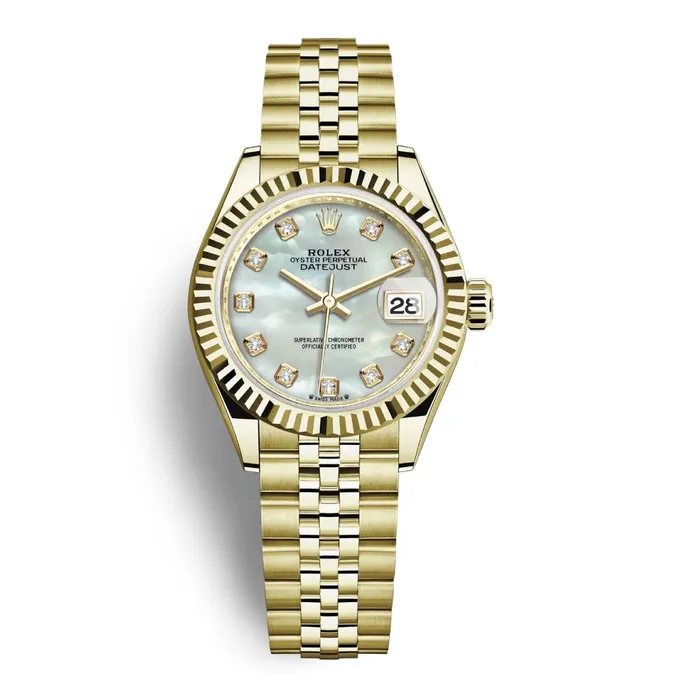 Bracelets Rolex Rolex Lady Datejust 28mm Ref 2791780026 White Mother of Pearl Dial 18K Yellow Gold Jubilee Bracelet Womens Watch Bracelets Rolex Rolex Lady Datejust 28mm Ref 2791780026 White Mother of Pearl Dial 18K Yellow Gold Jubilee Bracelet Womens Watch