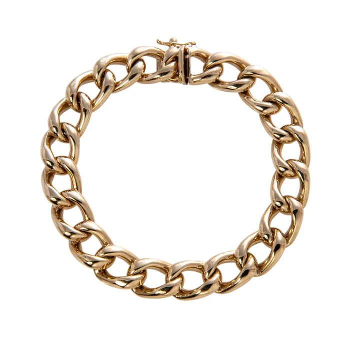Croghans Bracelets Vintage 14K Yellow Gold Curb Link Bracelet