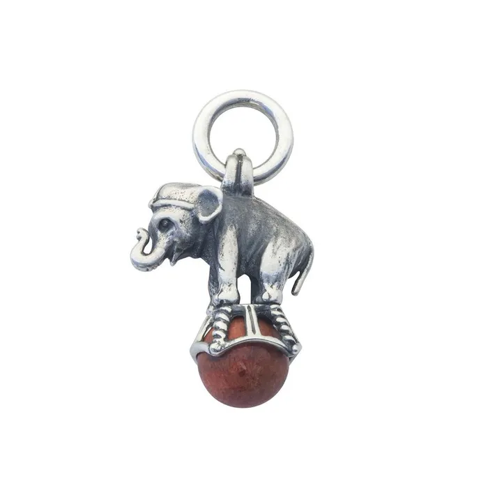 Dudley VanDyke Coral Sterling Silver Elephant Fob Dudley VanDyke Rings