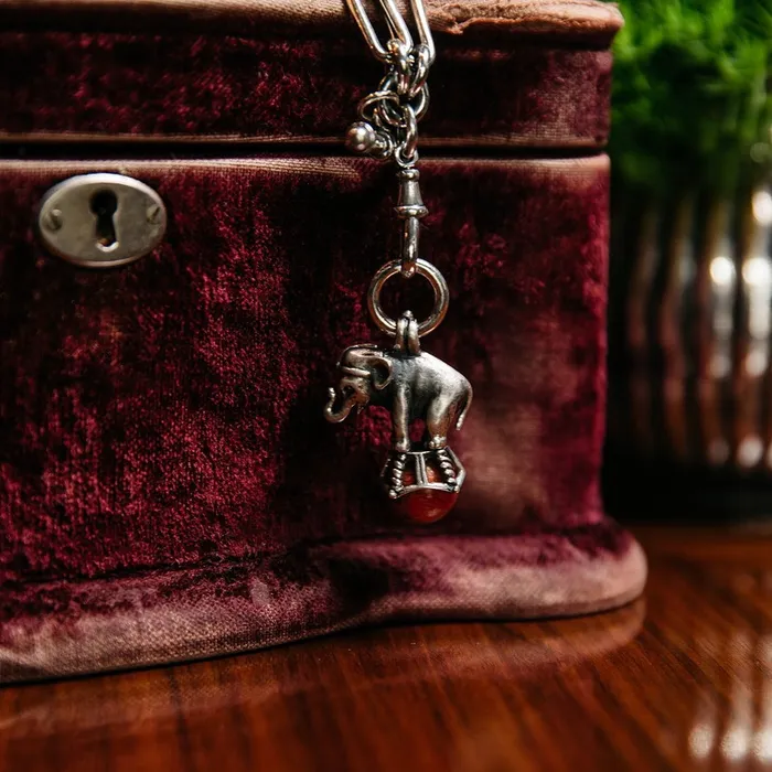 Dudley VanDyke Coral Sterling Silver Elephant Fob Dudley VanDyke Rings