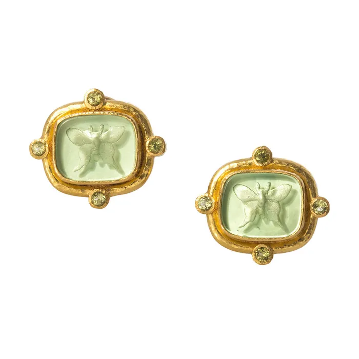 Earrings Elizabeth Locke Elizabeth Locke Nile Venetian Glass Intaglio Butterfly Earrings Earrings Elizabeth Locke Elizabeth Locke Nile Venetian Glass Intaglio Butterfly Earrings