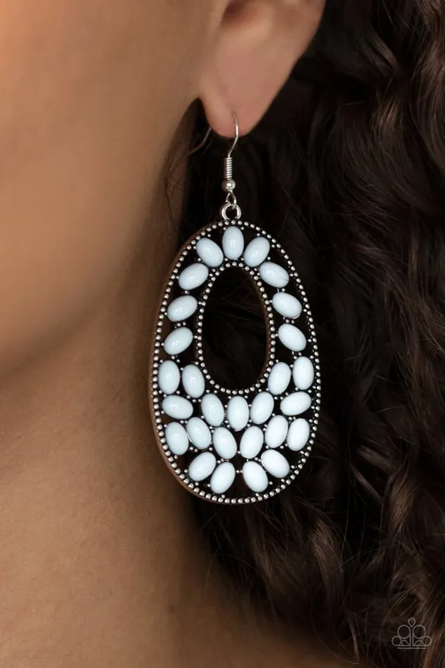 Earrings Paparazzi Earring Beaded Shores White Paparazzi Jewelry