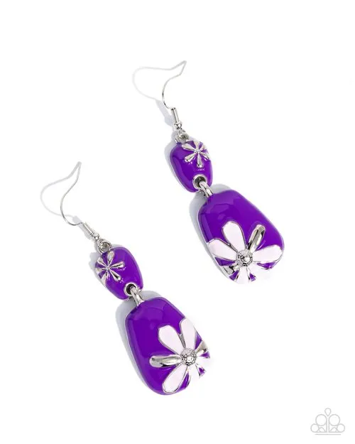 Earrings Paparazzi Earring Floral Familia Purple Paparazzi Jewelry Earrings Paparazzi Earring Floral Familia Purple Paparazzi Jewelry