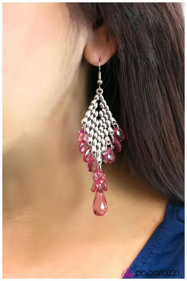 Earrings Paparazzi Earring Make A Splash Pink Paparazzi Jewelry