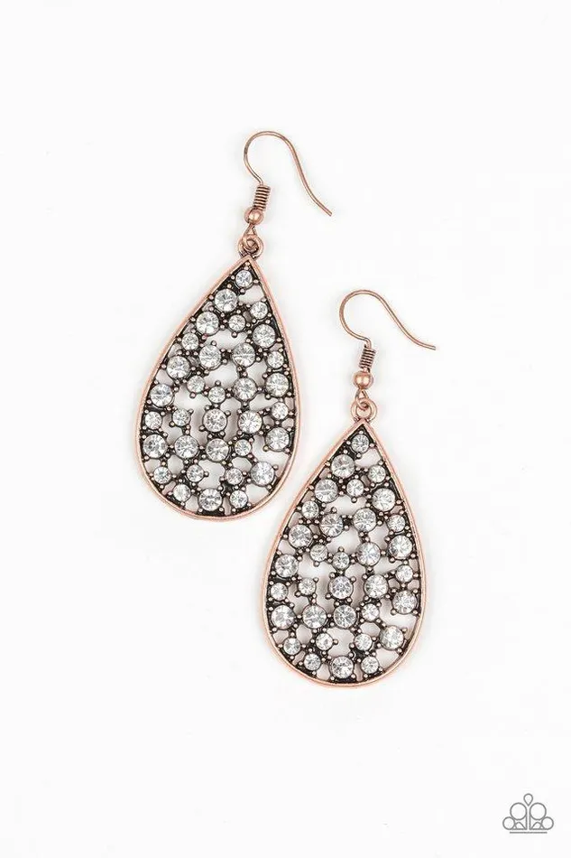 Earrings Paparazzi Jewelry Paparazzi Earring Call Me Ms Universe Copper