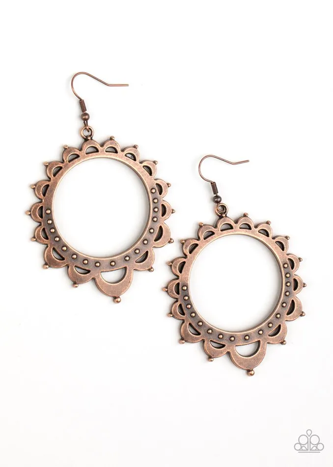 Earrings Paparazzi Jewelry Paparazzi Earring Casually Capricious Copper Earrings Paparazzi Jewelry Paparazzi Earring Casually Capricious Copper