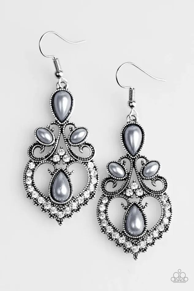 Earrings Paparazzi Jewelry Paparazzi Earring Crowns Up Silver
