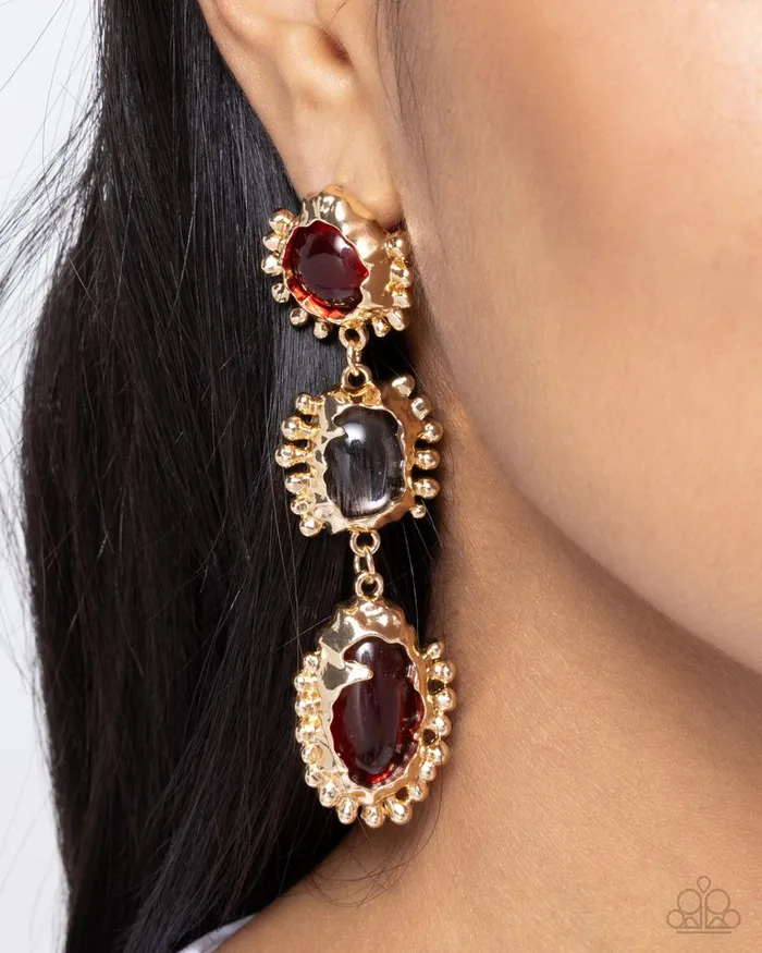 Earrings Paparazzi Jewelry Paparazzi Earring Emotional Elegance Red