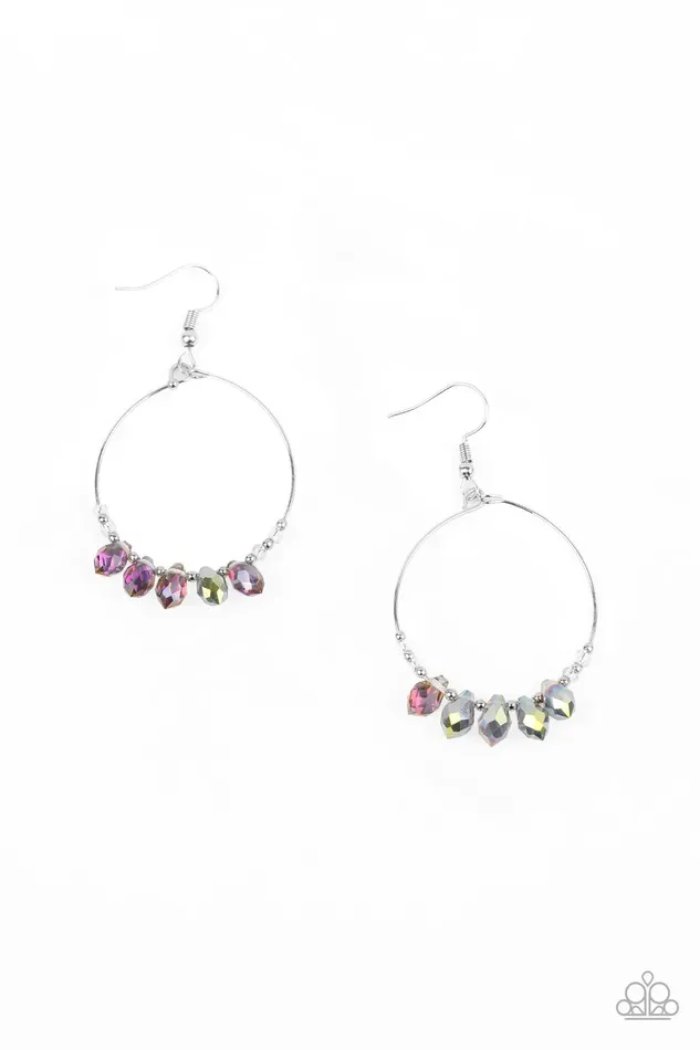Earrings Paparazzi Jewelry Paparazzi Earring Holographic Hoops Multi